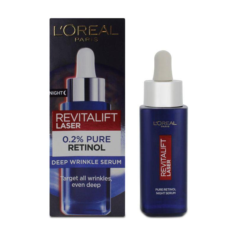 L'Oreal Pure Retinol Deep Wrinkle Night Serum 30ml - Glam Global UK