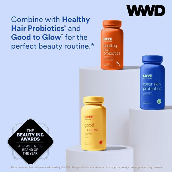 Love Wellness Clear Skin Probiotics - 30 Capsules - Glam Global UKLove Wellness