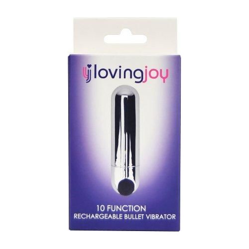 Loving Joy 10 Function Rechargeable Bullet Vibrator Silver - Glam Global UK