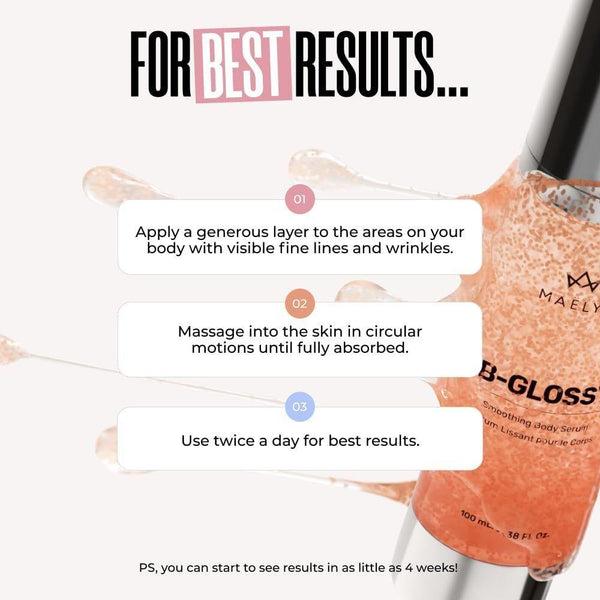 MAËLYS B - GLOSSY Smoothing Body Serum - Hyaluronic Acid & Peptides - 200 ml - Glam Global UKMAËLYS