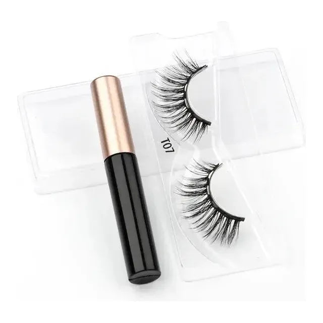 Magnetic Eyelashes Set with Waterproof Eyeliner and Tweezer - Glam Global UK