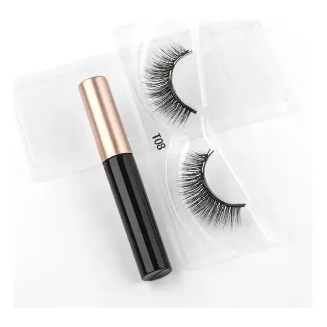 Magnetic Eyelashes Set with Waterproof Eyeliner and Tweezer - Glam Global UK