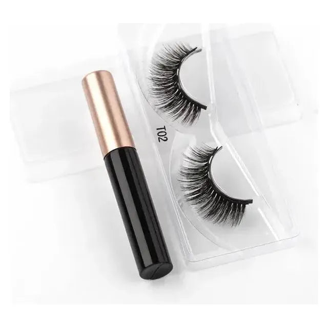 Magnetic Eyelashes Set with Waterproof Eyeliner and Tweezer - Glam Global UK