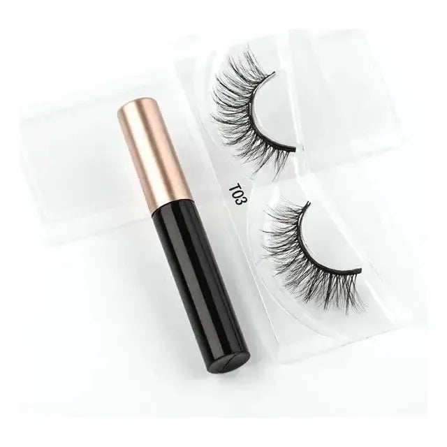 Magnetic Eyelashes Set with Waterproof Eyeliner and Tweezer - Glam Global UK