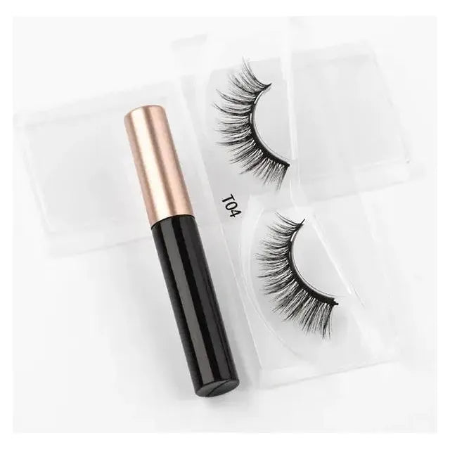 Magnetic Eyelashes Set with Waterproof Eyeliner and Tweezer - Glam Global UK