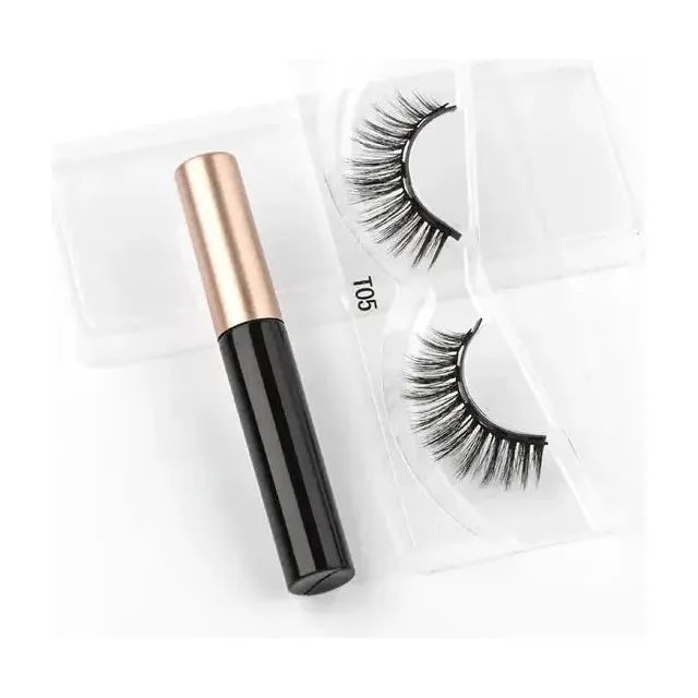 Magnetic Eyelashes Set with Waterproof Eyeliner and Tweezer - Glam Global UK