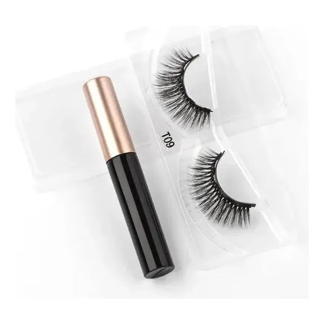 Magnetic Eyelashes Set with Waterproof Eyeliner and Tweezer - Glam Global UK