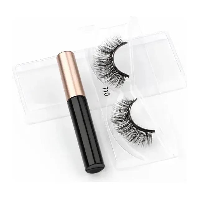 Magnetic Eyelashes Set with Waterproof Eyeliner and Tweezer - Glam Global UK