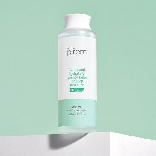 make p:rem Safe Me. Relief Essence Toner 400ml - Glam Global UKmake p:rem