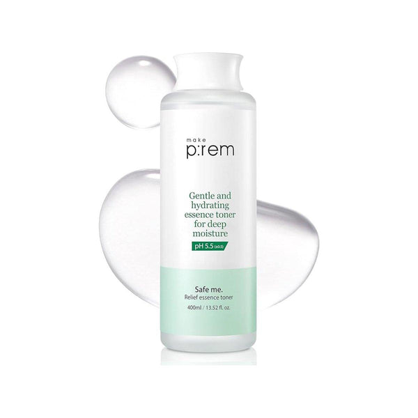 make p:rem Safe Me. Relief Essence Toner 400ml - Glam Global UKmake p:rem