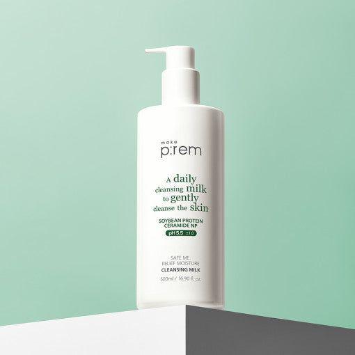 make p:rem Safe Me. Relief Moisture Cleansing Milk 500ml - Glam Global UK