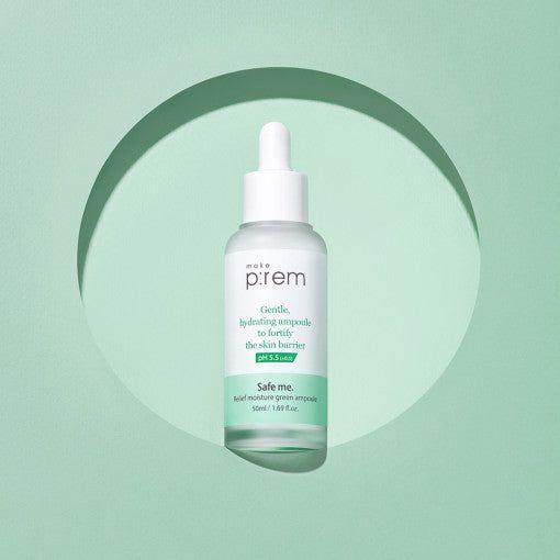 make p:rem Safe Me. Relief Moisture Green Ampoule 50ml - Glam Global UK