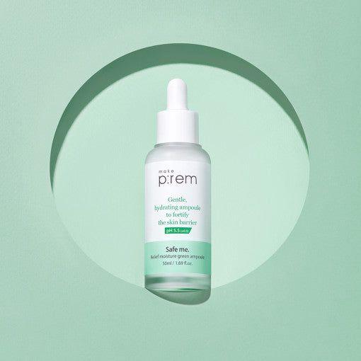 make p:rem Safe Me. Relief Moisture Green Ampoule 50ml - Glam Global UKmake p:rem