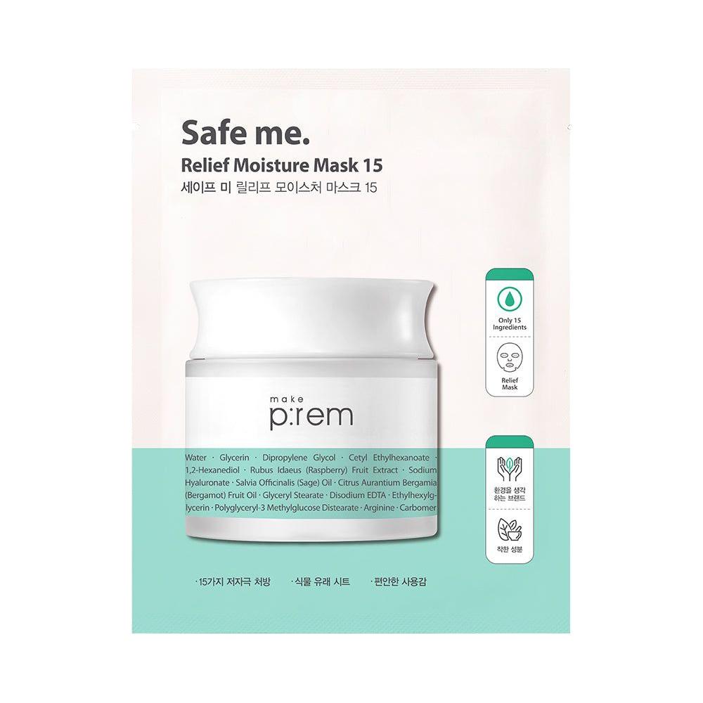 make p:rem Safe Me. Relief Moisture Mask 15 25ml x 10ea - Glam Global UK