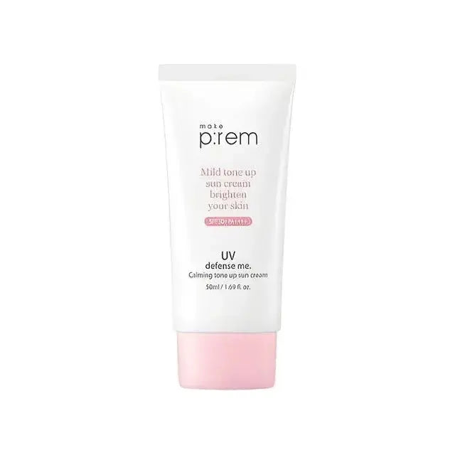 make p:rem UV Defense Me. Calming Tone Up Sun Cream SPF 50+ PA++++ 50ml - Glam Global UK