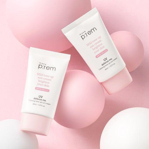 make p:rem UV Defense Me. Calming Tone Up Sun Cream SPF 50+ PA++++ 50ml - Glam Global UKmake p:rem