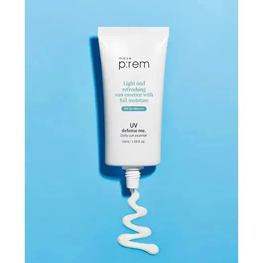 make p:rem UV Defense Me. Daily Sun Essence SPF 50+ PA++++ 50ml - Glam Global UK