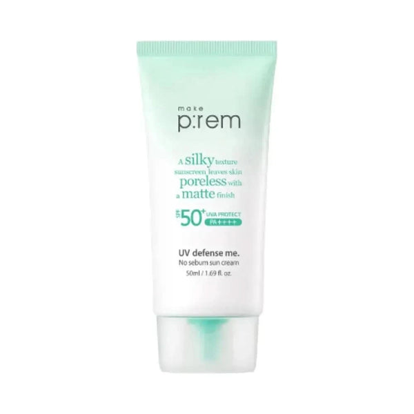 make p:rem UV Defense Me. No Sebum Sun Cream SPF50+ PA++++ 50ml - Glam Global UKmake p:rem