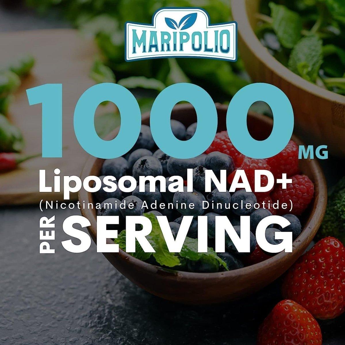 Maripolio Liposomal NAD+ Supplement 1000 Mg | Max Absorption for Energy & Brain Function | 60 Softgels - Glam Global UK