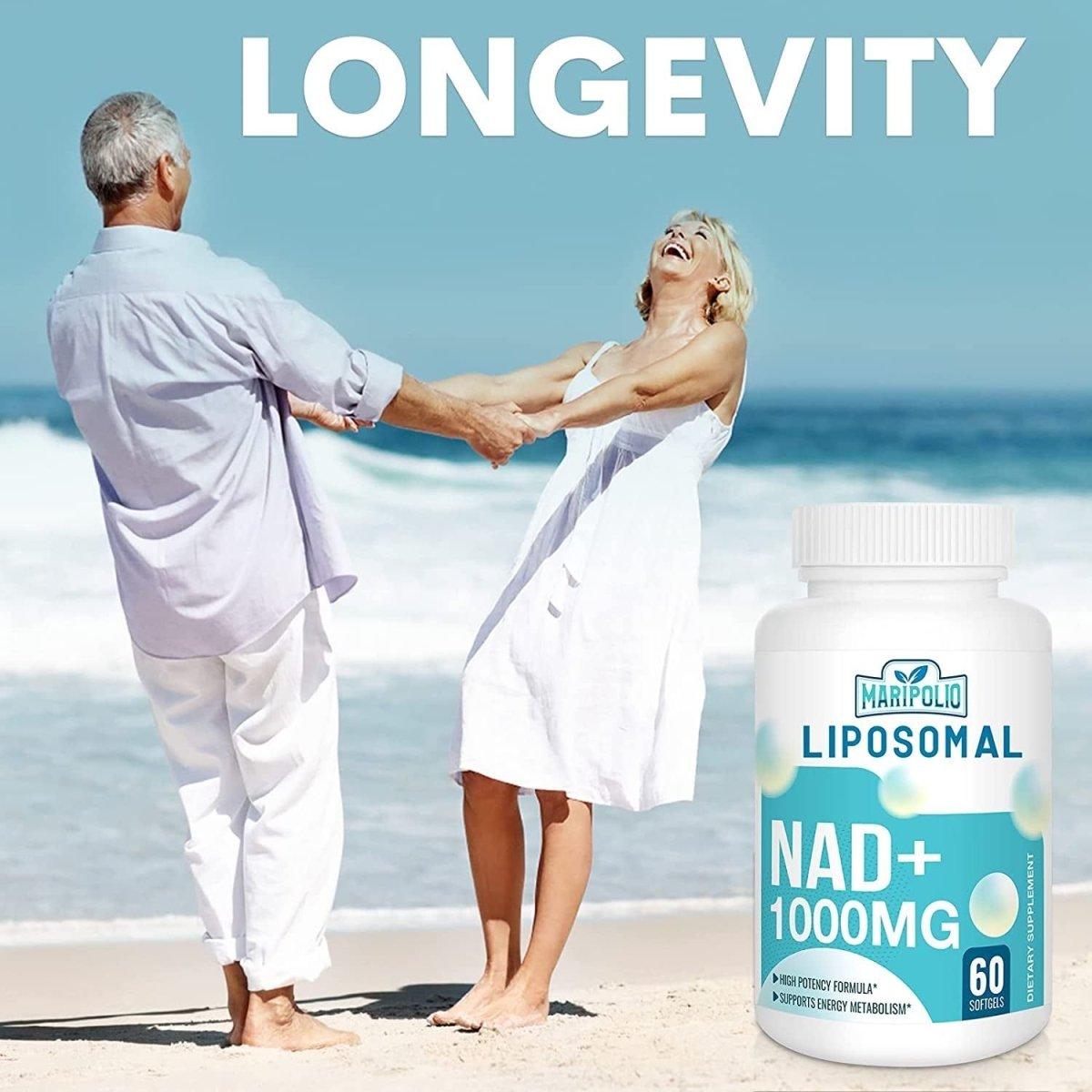 Maripolio Liposomal NAD+ Supplement 1000 Mg | Max Absorption for Energy & Brain Function | 60 Softgels - Glam Global UK