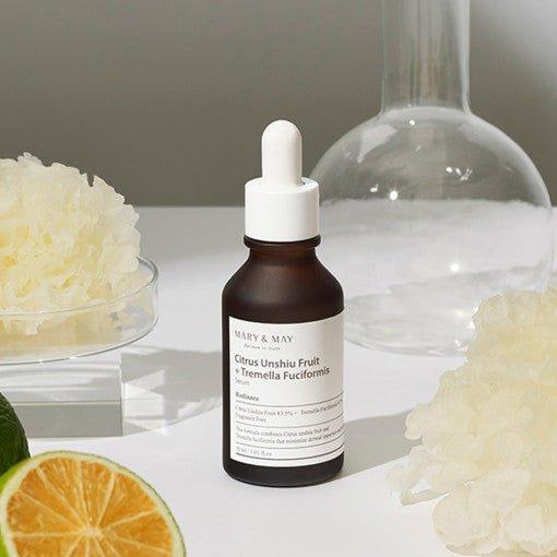 [MARY & MAY] Citrus Unshiu+Tremella Fuciformis Serum 30ml - Glam Global UKMARY & MAY