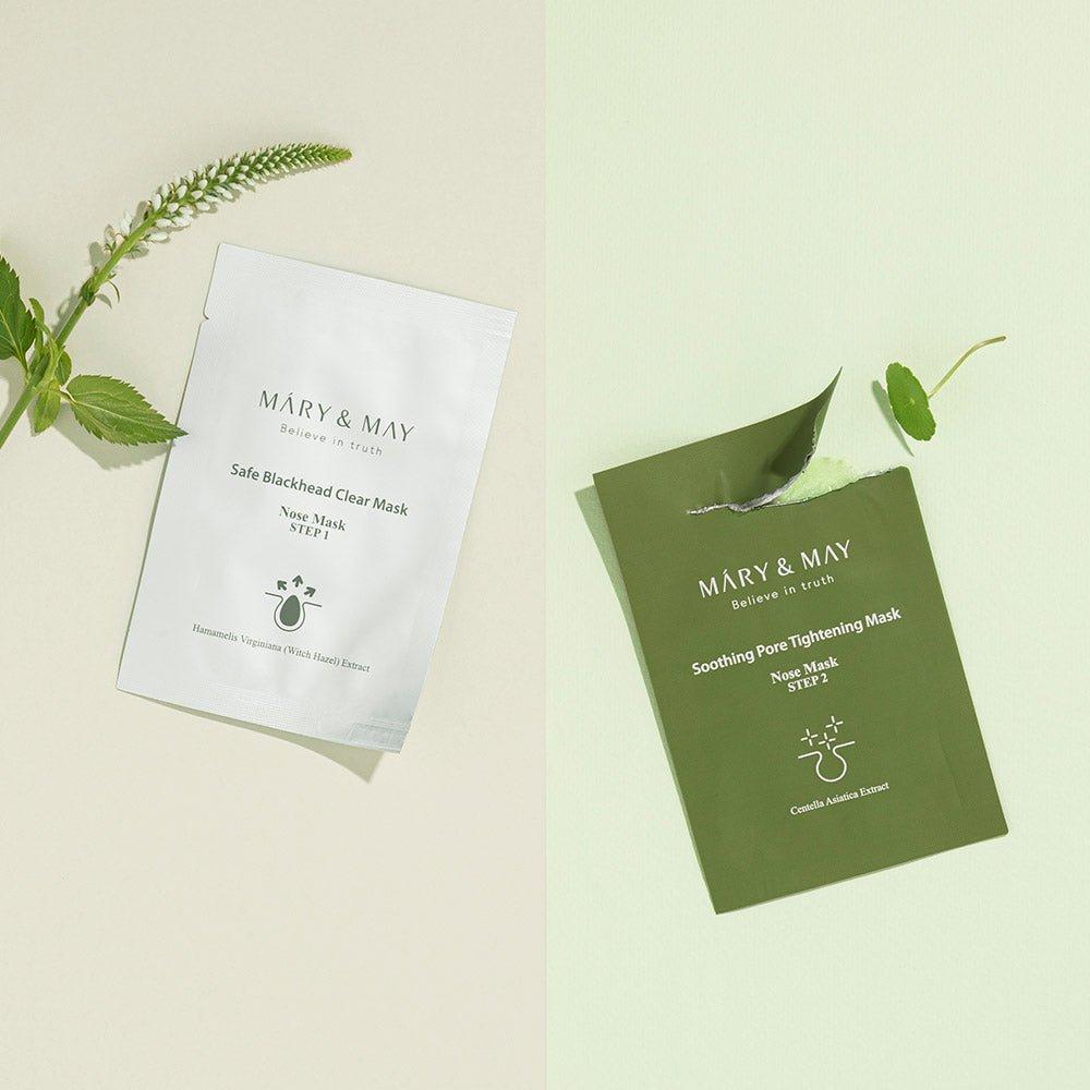 [MARY & MAY] Daily Safe Black Head Clear Nose Mask [Step1 3.5g+Step2 3.5g] X 10pcs - Glam Global UKMARY & MAY