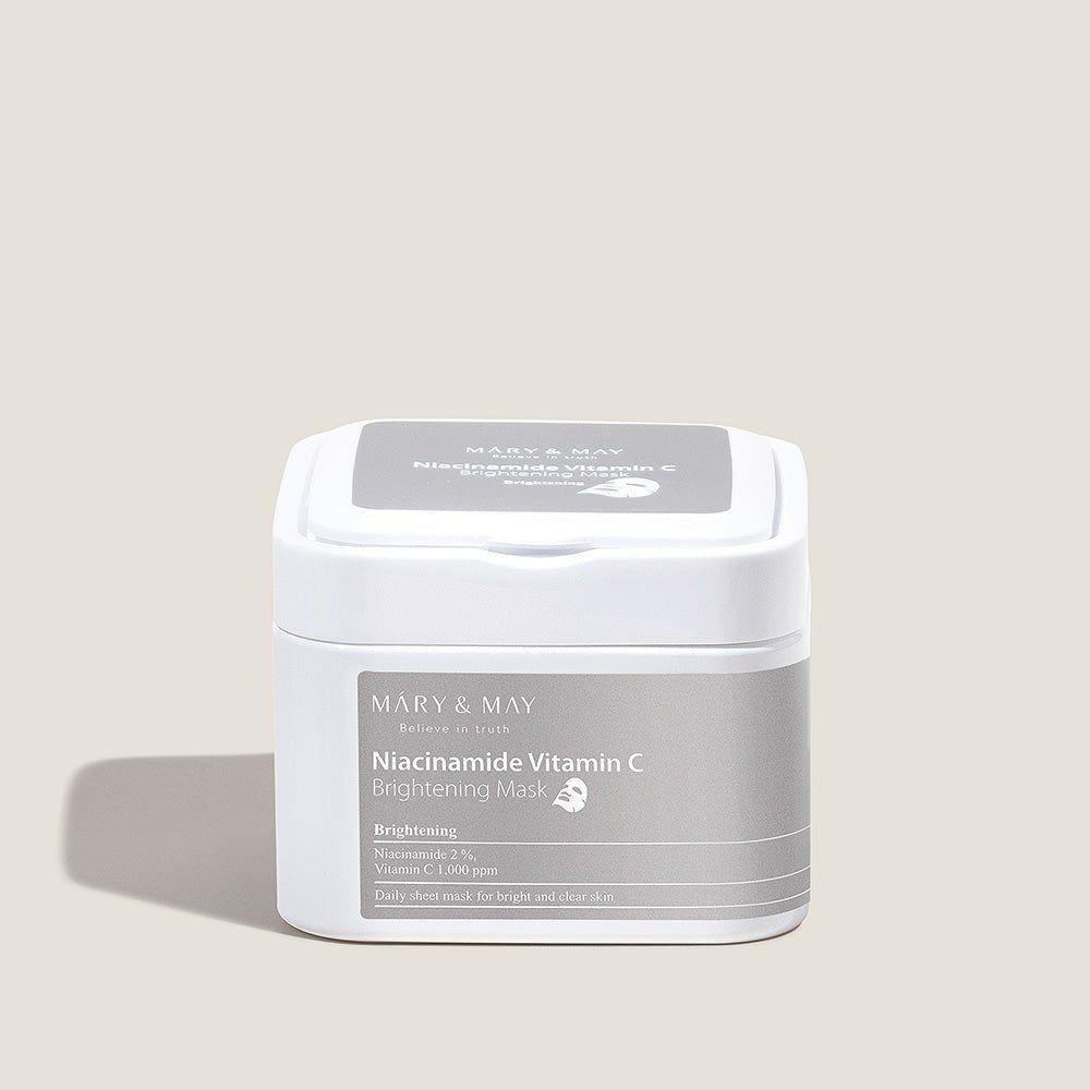 MARY & MAY Niacinamide Vitamin C Brightening Mask - 400g (30 Sheets) | Daily Radiance & Hydration - Glam Global UKMARY & MAY