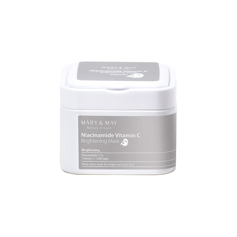 MARY & MAY Niacinamide Vitamin C Brightening Mask - 400g (30 Sheets) | Daily Radiance & Hydration - Glam Global UKMARY & MAY