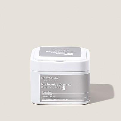 MARY & MAY Niacinamide Vitamin C Brightening Mask - 400g (30 Sheets) | Daily Radiance & Hydration - Glam Global UKMARY & MAY