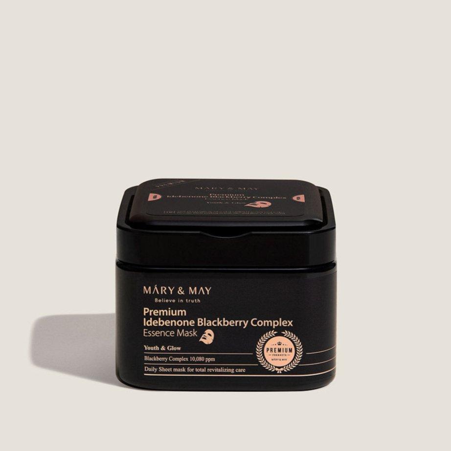 MARY & MAY Premium Idebenone Blackberry Complex Essence Mask - 250g (20ea) - Glam Global UKMARY & MAY