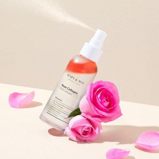 [MARY & MAY] Rose Collagen Mist Serum 100ml - Glam Global UKMARY & MAY