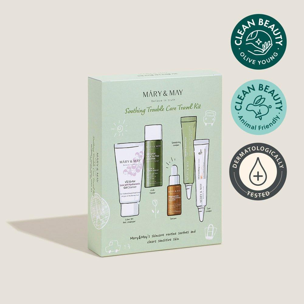 [MARY & MAY] Soothing Trouble Care Travel Kit (5pcs) - Glam Global UKMARY & MAY