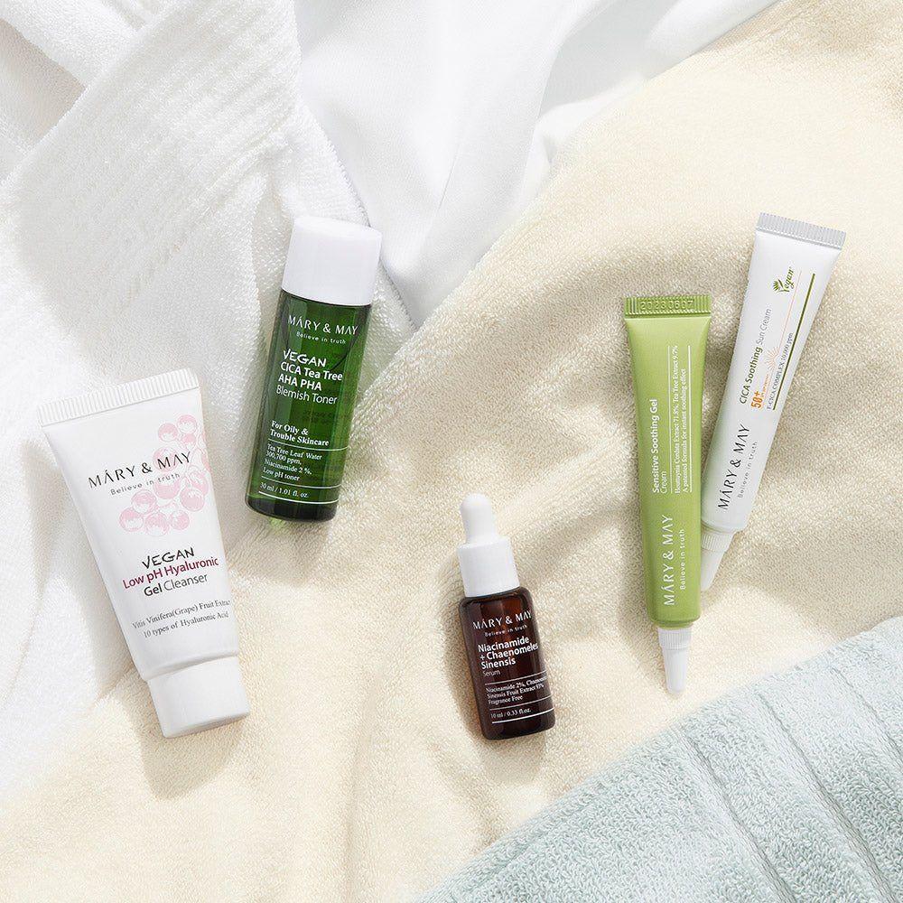 [MARY & MAY] Soothing Trouble Care Travel Kit (5pcs) - Glam Global UKMARY & MAY