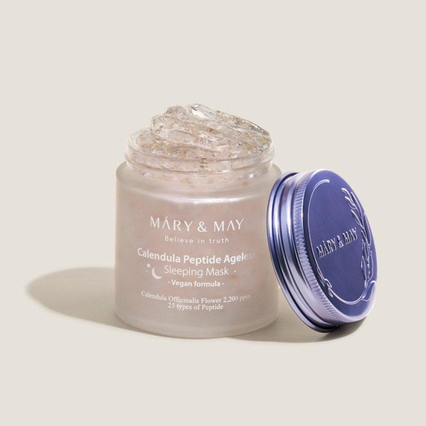 [MARY & MAY] Vegan Calendula Peptide Ageless Sleeping Mask 110g - Glam Global UKMARY & MAY