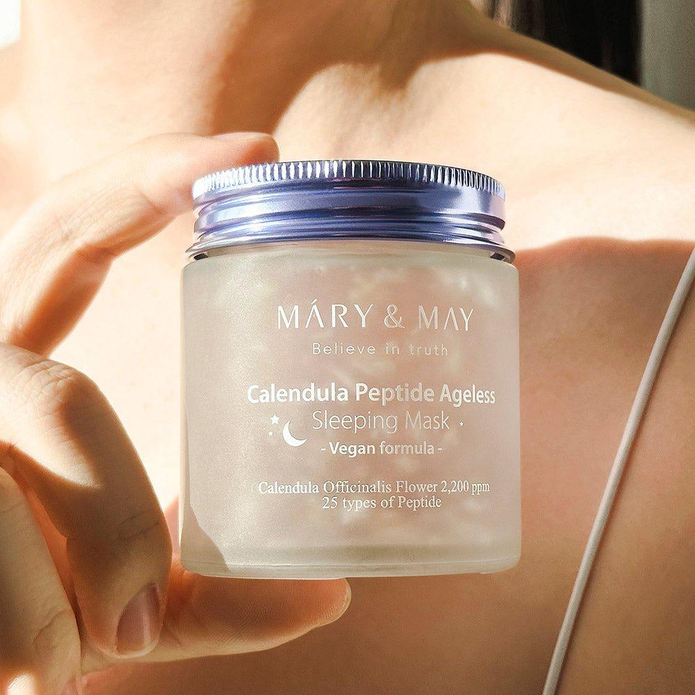 [MARY & MAY] Vegan Calendula Peptide Ageless Sleeping Mask 110g - Glam Global UKMARY & MAY