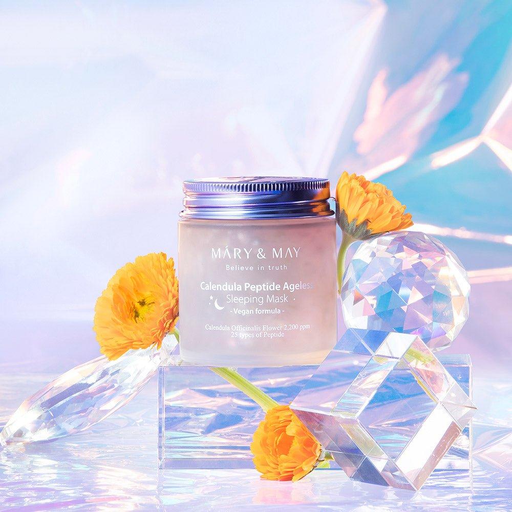 [MARY & MAY] Vegan Calendula Peptide Ageless Sleeping Mask 110g - Glam Global UKMARY & MAY