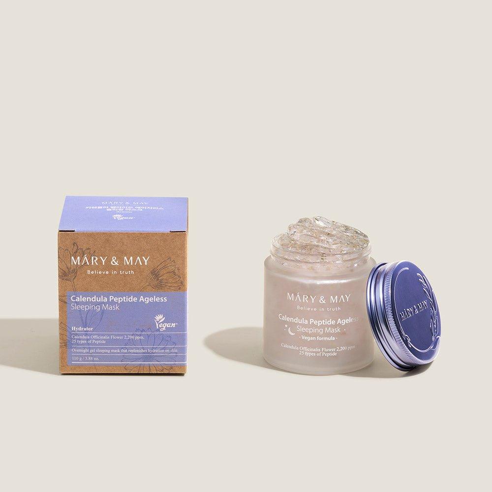 [MARY & MAY] Vegan Calendula Peptide Ageless Sleeping Mask 110g - Glam Global UKMARY & MAY