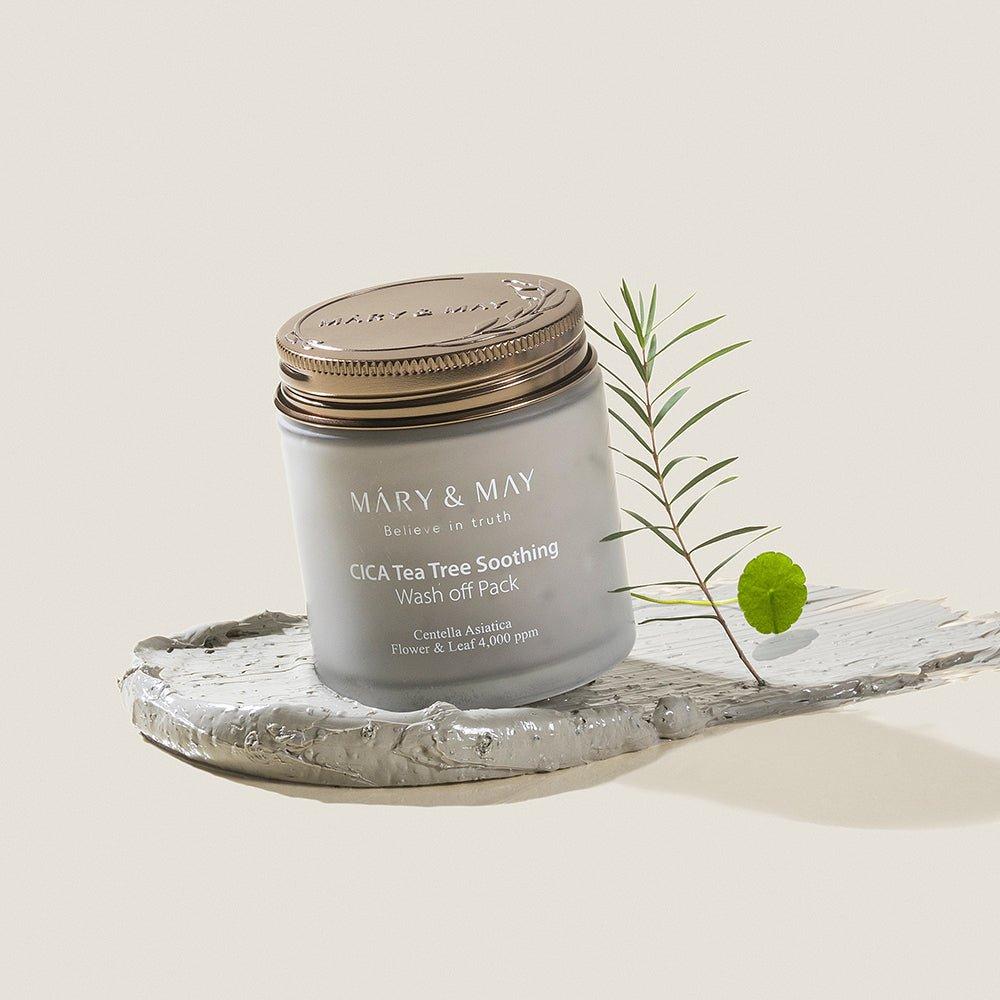 [MARY & MAY] Vegan CICA TeaTree Soothing Wash off Pack 125g - Glam Global UKMARY & MAY