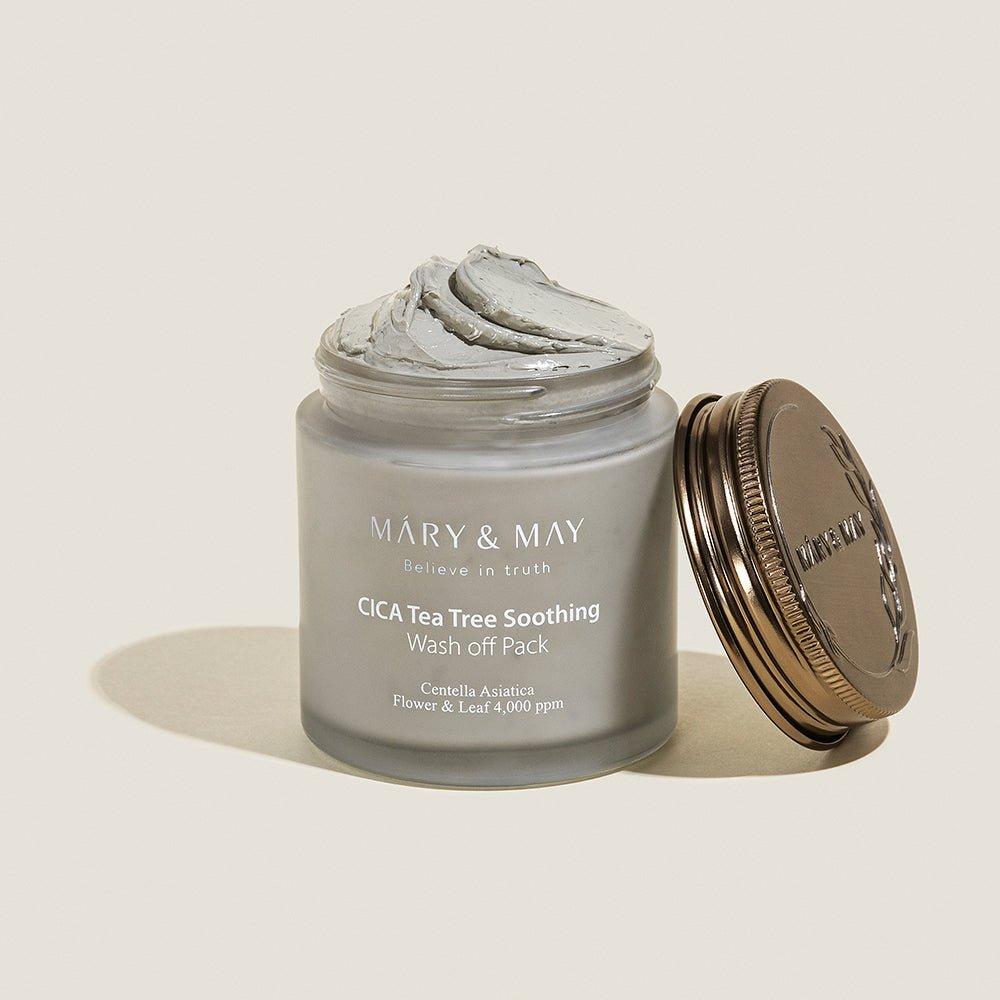 [MARY & MAY] Vegan CICA TeaTree Soothing Wash off Pack 125g - Glam Global UKMARY & MAY