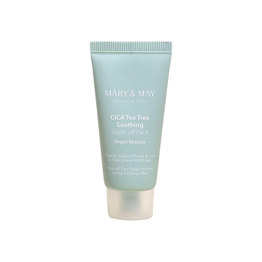 [MARY & MAY] Vegan CICA TeaTree Soothing Wash off Pack 30g - Glam Global UKMARY & MAY