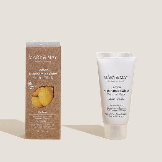 [MARY & MAY] Vegan Lemon Niacinamide Glow Wash off Pack 30g - Glam Global UKMARY & MAY