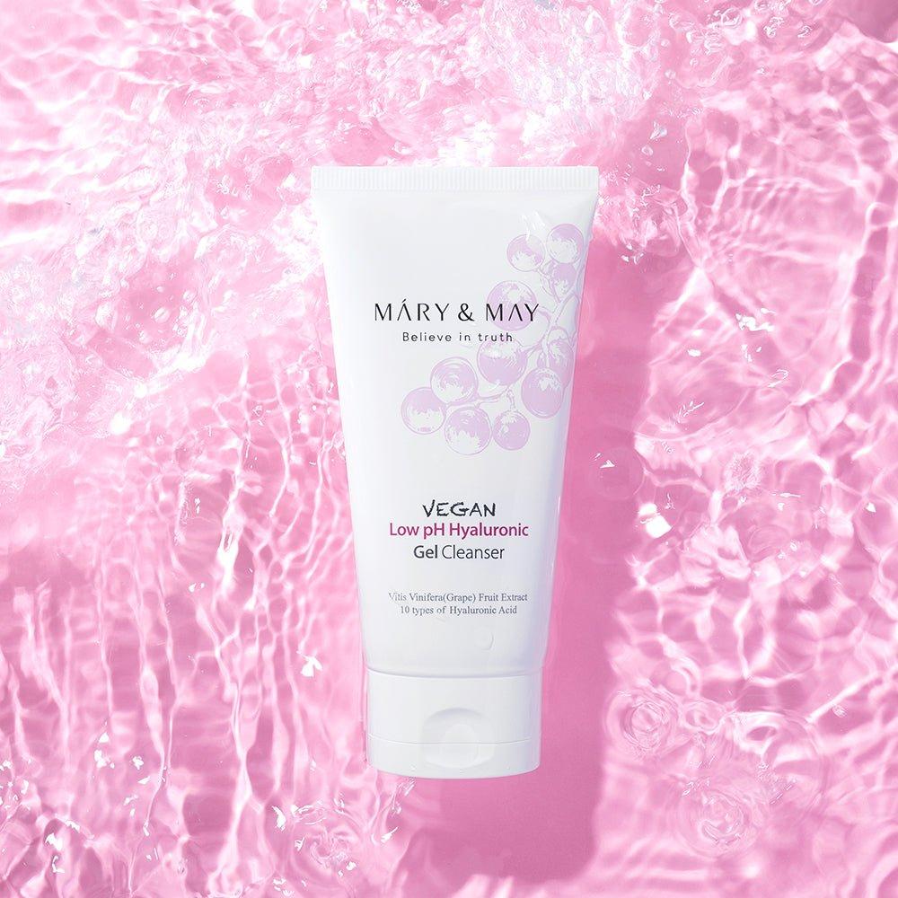 [MARY & MAY] Vegan Low pH Hyaluronic Gel Cleanser 150ml - Glam Global UKMARY & MAY