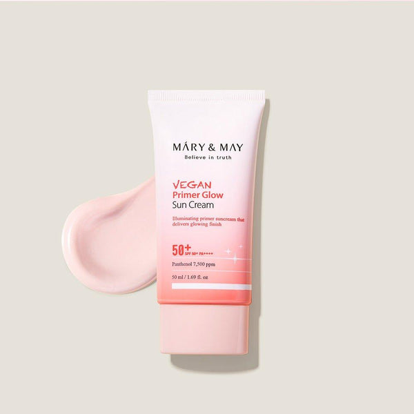 [MARY & MAY] Vegan Primer Glow Sun Cream SPF50+ PA++++ 50ml - Glam Global UKMARY & MAY