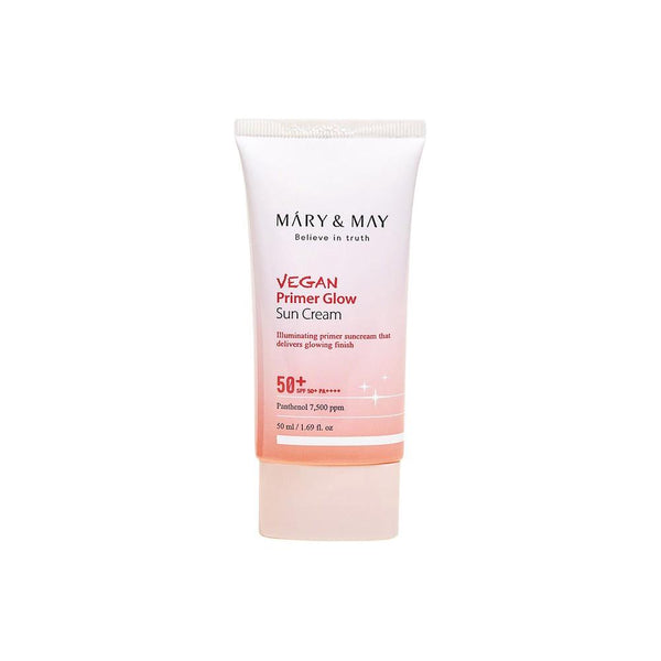 [MARY & MAY] Vegan Primer Glow Sun Cream SPF50+ PA++++ 50ml - Glam Global UKMARY & MAY