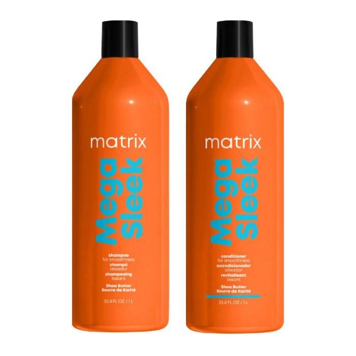 Matrix Mega Sleek Shampoo & Conditioner x2 1000m - Glam Global UK