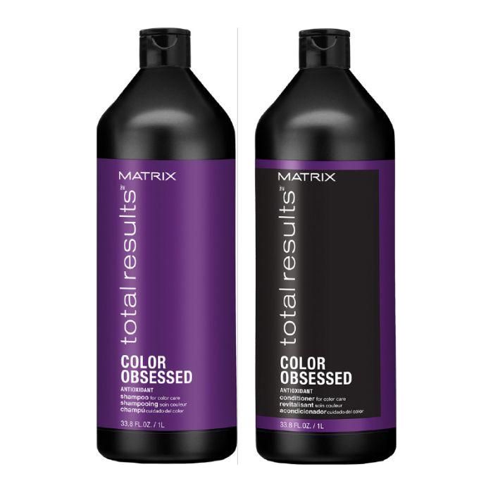 Matrix Total Results Color Obsessed Shampoo & Conditioner x2 1000ml - Glam Global UK
