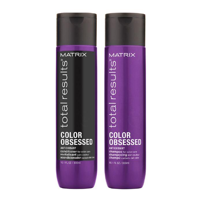 Matrix Total Results Color Obsessed Shampoo & Conditioner x2 300ml - Glam Global UK
