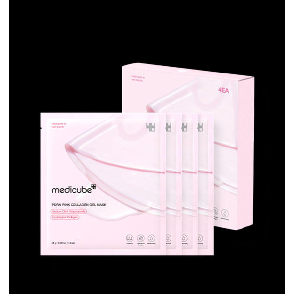 medicube PDRN Pink Collagen Gel Mask - 28g x 4ea | Elasticity & Hydration Boost - Glam Global UKmedicube