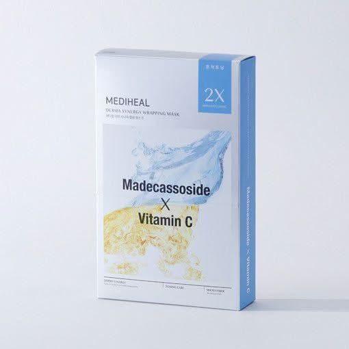 MEDIHEAL Derma Synergy Wrapping Mask Sheet 10P #Madecassoside X Vitamin C - Glam Global UKMEDIHEAL