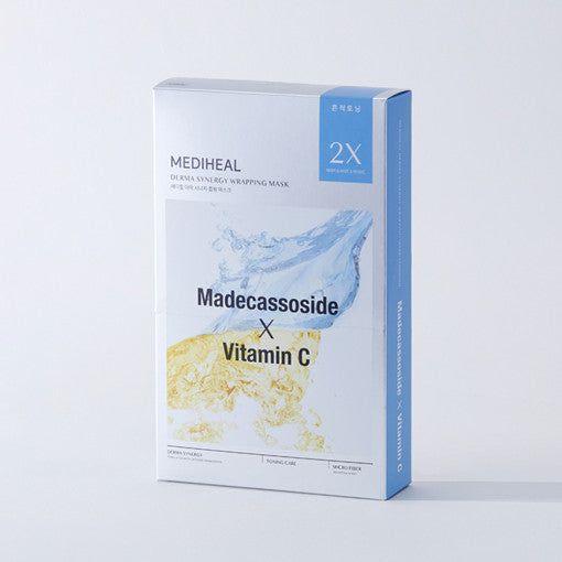 MEDIHEAL Derma Synergy Wrapping Mask Sheet 10P #Madecassoside X Vitamin C - Glam Global UK